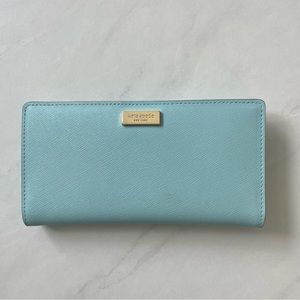 Kate Spade Stacy Newbury Lane Wallet Blue Hydrangea Bi-Fold Wallet